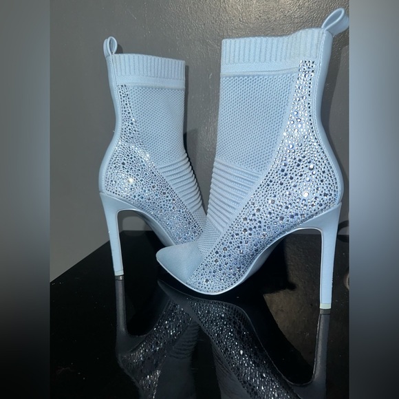 Steve Madden Light Blue Heeled Boots - Picture 6 of 9